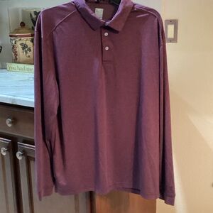 Classic Purple Long Sleeve Polo for Men